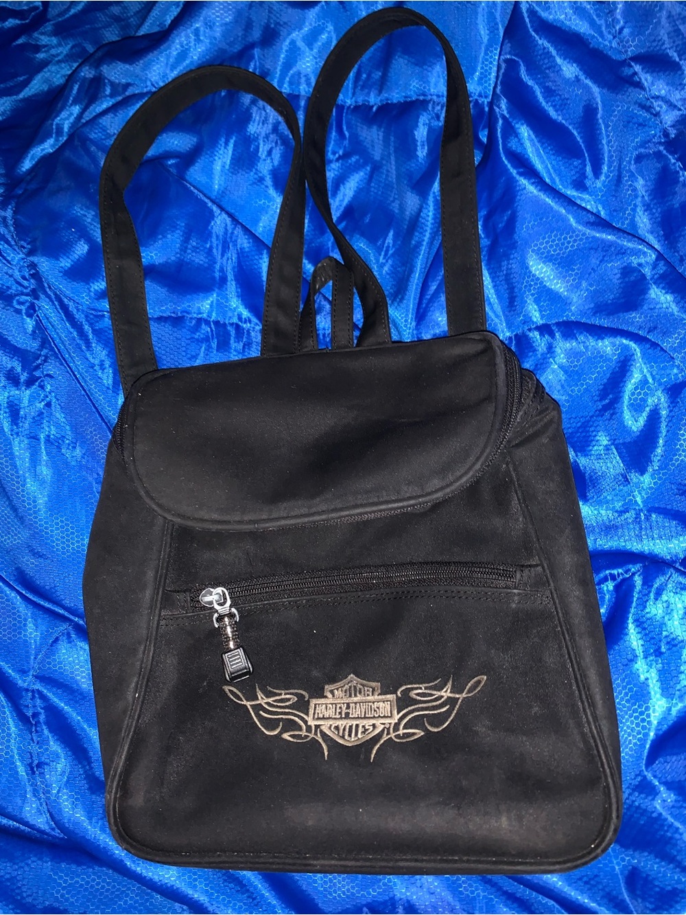 Vintage Harley-Davidson Embroidered Mini Backpack | Y2K Biker Moto
